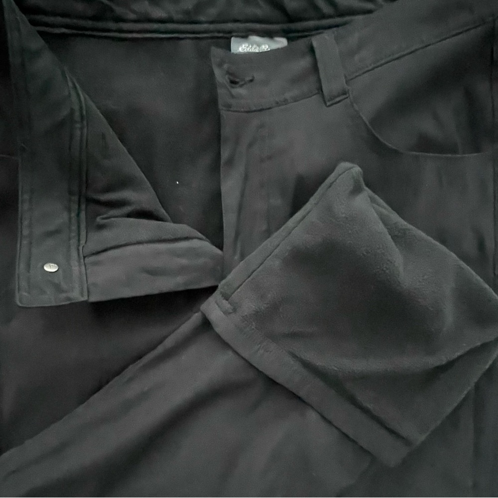 Eddie Bauer Men's Fleece Lined Water Resistant Black Pants 32 x 32 - Picture 9 of 16
